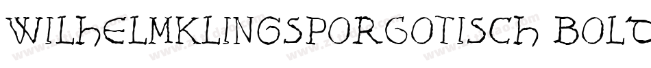 WilhelmKlingsporGotisch Bold字体转换